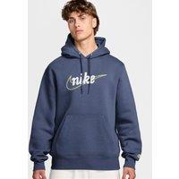 Nike Mens Club Logo Overhead Hoodie - Blue