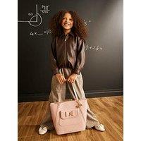 River Island Girls Monogram Padlock Bow Shopper Bag - Pink