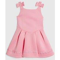 River Island Mini Girls Bow Lace Detail Dress - Pink