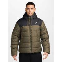 Nike Mens Club Varsity Padded Hooded Zip Jacket - Green