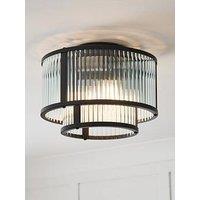 The Very Collection Ribbed Glass Tiered Ceiling Flush