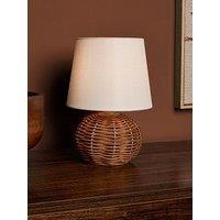 The Very Collection Small Rattan Bedside Table Lamp - Set Of 2