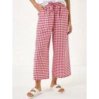 Roman Gingham Crop Leg Trousers
