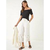 Roman Anglaise Embroidered Cotton Culottes
