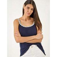 Roman Daisy Trim Strappy Vest Top