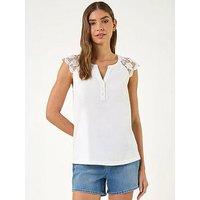 Roman Lace Shoulder Vest Top