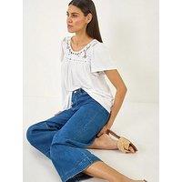 Roman Crochet Panel Stretch Top
