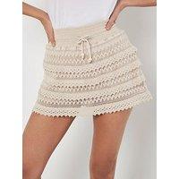 Apricot Layered Crochet Skirt
