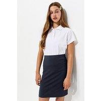 New Look 915 Girls Cotton Rich Tube School Skirt - Navy