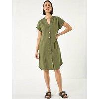 Roman Linen Mix Shift Dress