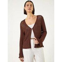 Roman Light Ribbed Knit Cardigan