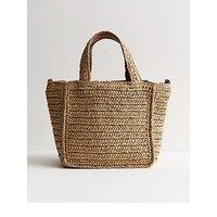 New Look Brown Whipstitched Floral Tote - Brown