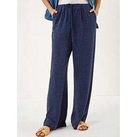 Roman Linen Blend Wide Leg Trouser