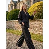 Roman Textured Wide Leg Trouser