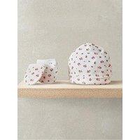 Mamas & Papas Baby Girls 2 Pack Rose Print Premature Hat & Mitts - Pink