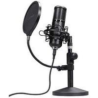 Trust Gxt269 Emita Ii Streaming Desk Microphone With Table Stand, Black