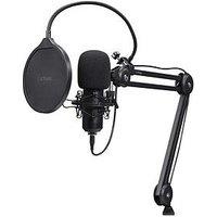 Trust Gxt270 Emita+ Ii Streaming Microphone With Adjustable Metal Arm, Black