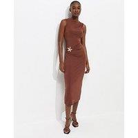 New Look Starfish Charm Racerback Midi Dress - Dark Brown