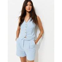 New Look Tailored Tab Waist Co-Ord Shorts - Light Blue
