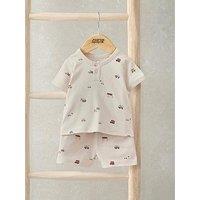 Mamas & Papas Baby Boys Little Explorer Jersey Short Pyjamas - Cream