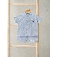 Mamas & Papas Baby Boys Stripe Short Pyjamas - Blue