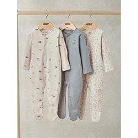 Mamas & Papas Baby Boys 3 Pack Little Explorer Sleepsuits - Multi