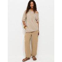 New Look Charlotte Cargo Cuffed Trouser - Brown