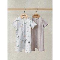 Mamas & Papas Baby Boys 2 Pack Paradise Rompers - Multi