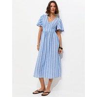 New Look Stripe Woven Midi Dress - Blue