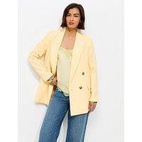 New Look Linen Blend Blazer - Yellow