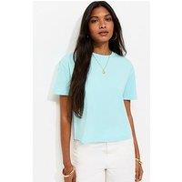 New Look Cotton Boxy Fit T-Shirt - Light Blue