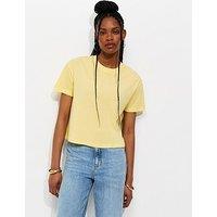 New Look Cotton Boxy Fit T-Shirt - Light Yellow