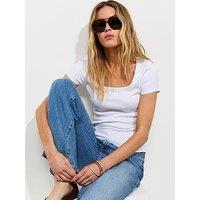 New Look Square Neck Top - White