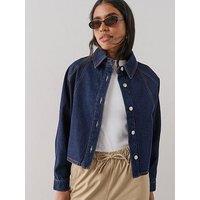 The Very Collection Denim Raglan Swing Jacket - Dark Wash
