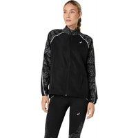 Asics Womens Lite-Show Reflective Packable Water-Repellent Running Jacket - Black