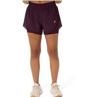 Asics Womens Running Nagino Run Short - Burgundy