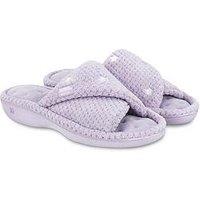 Totes Isotoner Isotoner Ladies Popcorn Turnover Open Toe Slipper - Lilac Star