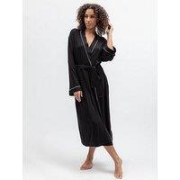 Cyberjammies Grace Black Jersey L/Slv Long Dressing Gown