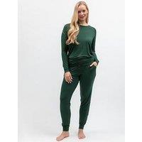Cyberjammies Ember Dark Green Slouch Longsleeve Jersey Top & Pyjama Set