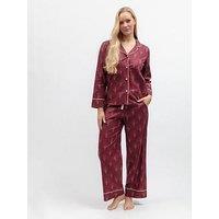 Cyberjammies Blush Botanica Berry Geo Print Long Sleeve & Pyjama Top & Bottoms Set - Purple