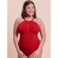 Curvy Kate Zip Tide Non-Wired Multiway Swimsuit - Red