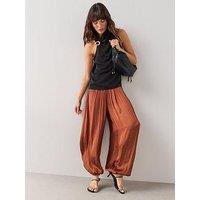The Very Collection Satin Balloon Trousers - Orange