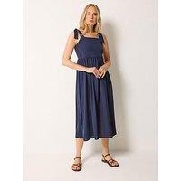 Long Tall Sally Tall Navy Blue Tie Detail Midi Sundress