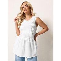 Yours Curve Pleated Peplum Top