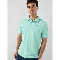 North Sails Tipped Collar Short Sleeve Polo Shirt - Aqua