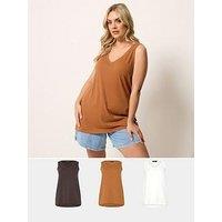 Yours Curve 3 Pack Core Vests - Black