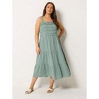 Yours Curve Cheesecloth Tie Dress