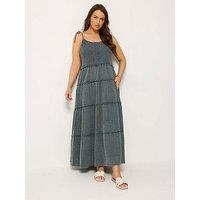 Yours Curve Cheesecloth Tie Dress