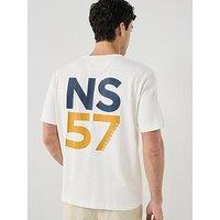 North Sails Linear Back Graphic Logo T-Shirt - Off White
