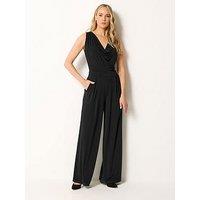 Long Tall Sally Cowl Neck Sleeveless Jumpsuit - Brown